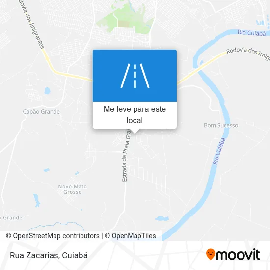 Rua Zacarias mapa