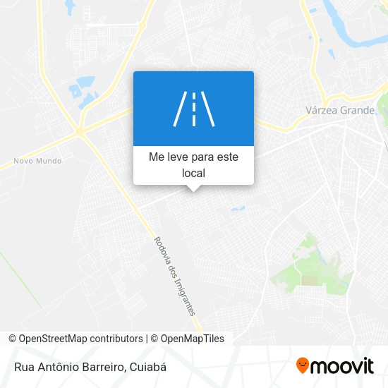 Rua Antônio Barreiro mapa