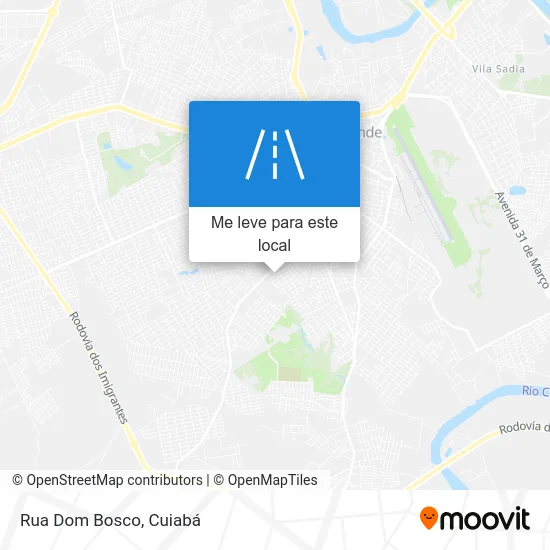 Rua Dom Bosco mapa