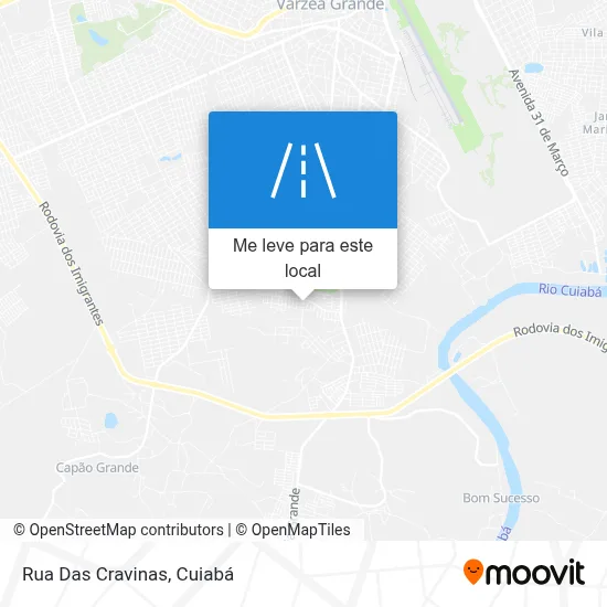 Rua Das Cravinas mapa