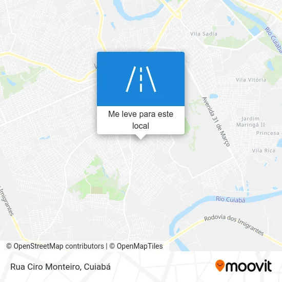 Rua Ciro Monteiro mapa