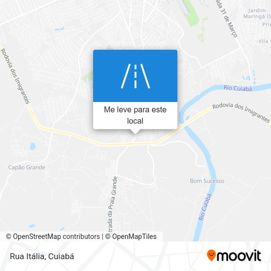 Rua Itália mapa