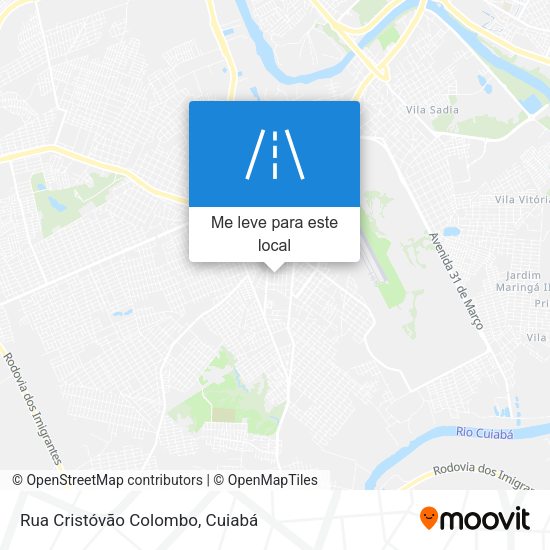 Rua Cristóvão Colombo mapa