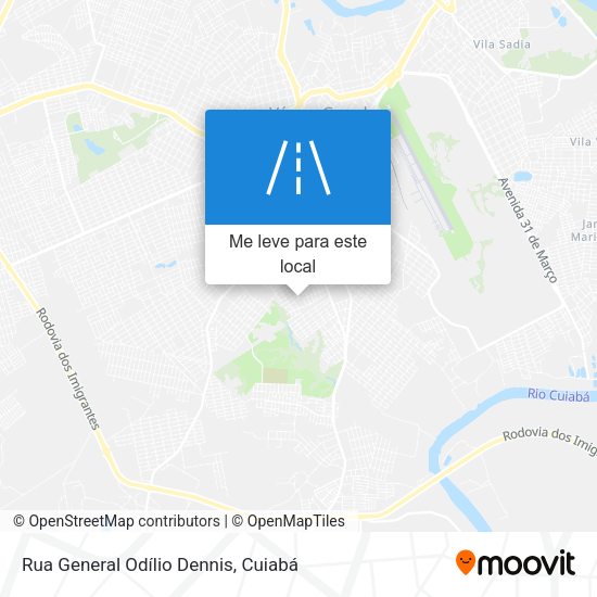 Rua General Odílio Dennis mapa