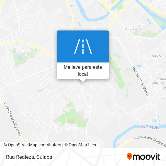 Rua Realeza mapa