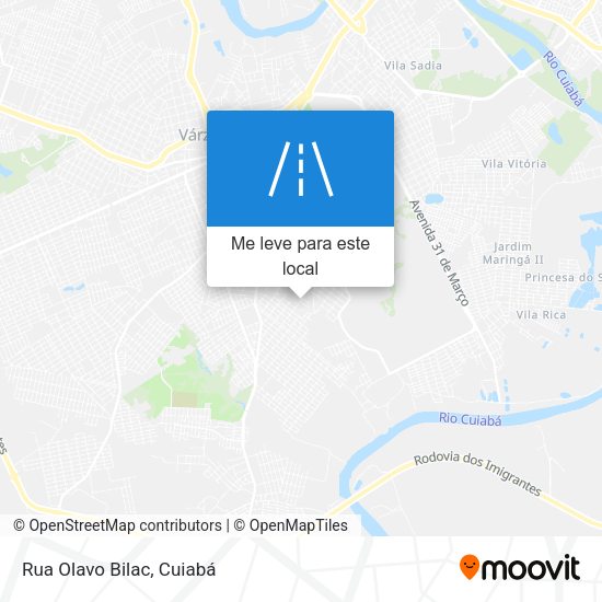 Rua Olavo Bilac mapa