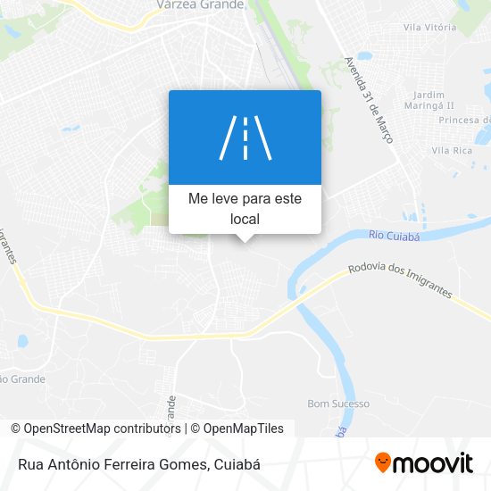Rua Antônio Ferreira Gomes mapa