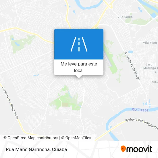 Rua Mane Garrincha mapa