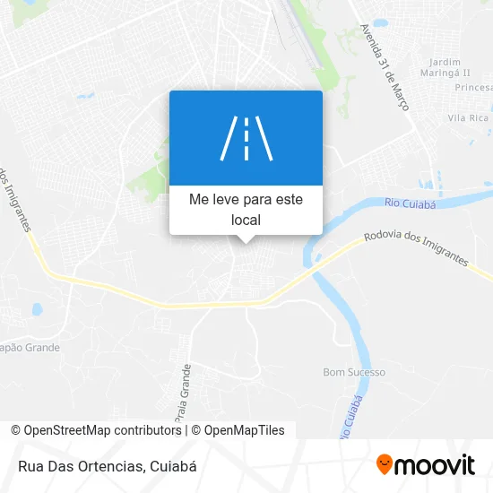 Rua Das Ortencias mapa