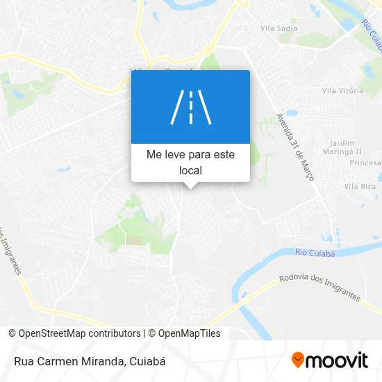 Rua Carmen Miranda mapa