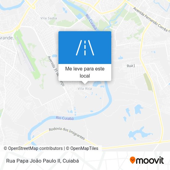 Rua Papa João Paulo II mapa