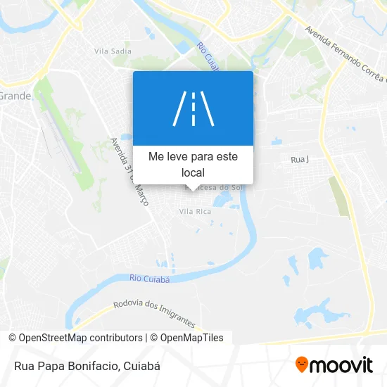 Rua Papa Bonifacio mapa