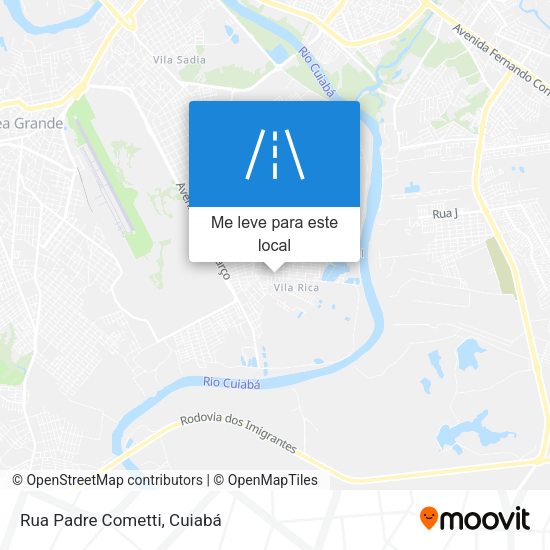 Rua Padre Cometti mapa