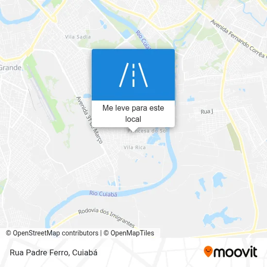 Rua Padre Ferro mapa