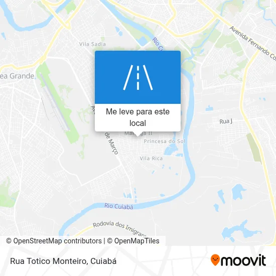 Rua Totico Monteiro mapa