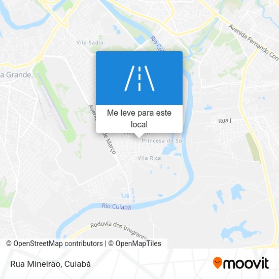 Rua Mineirão mapa
