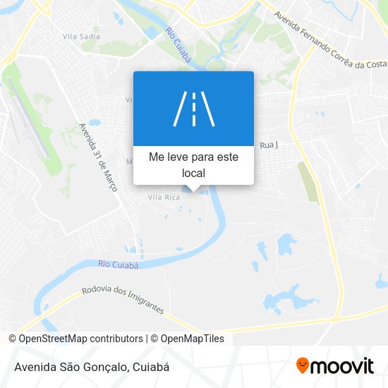 Avenida São Gonçalo mapa