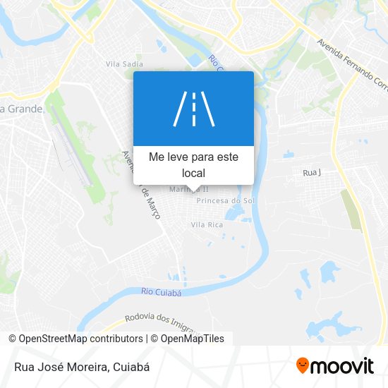 Rua José Moreira mapa
