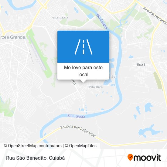 Rua São Benedito mapa