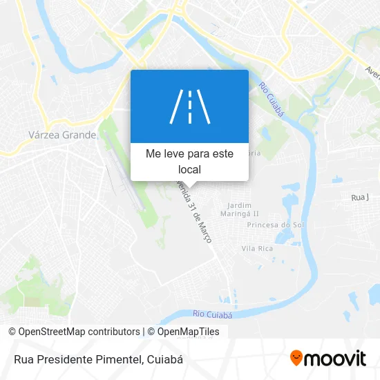 Rua Presidente Pimentel mapa
