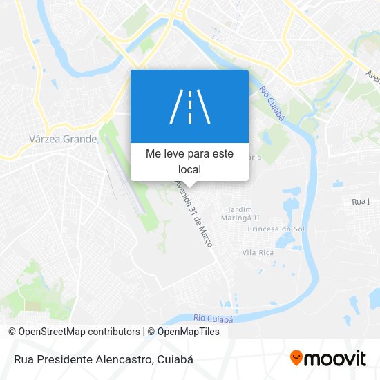 Rua Presidente Alencastro mapa