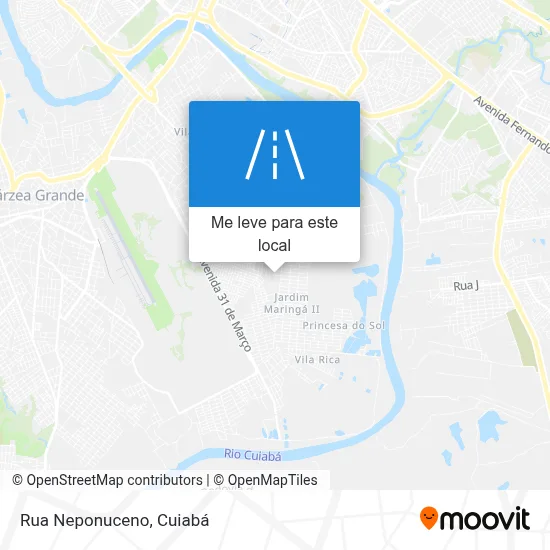 Rua Neponuceno mapa