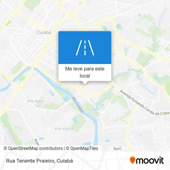 Rua Tenente Praieiro mapa