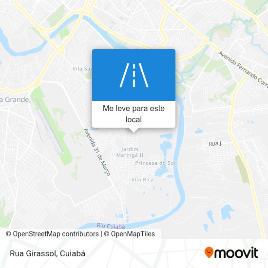 Rua Girassol mapa
