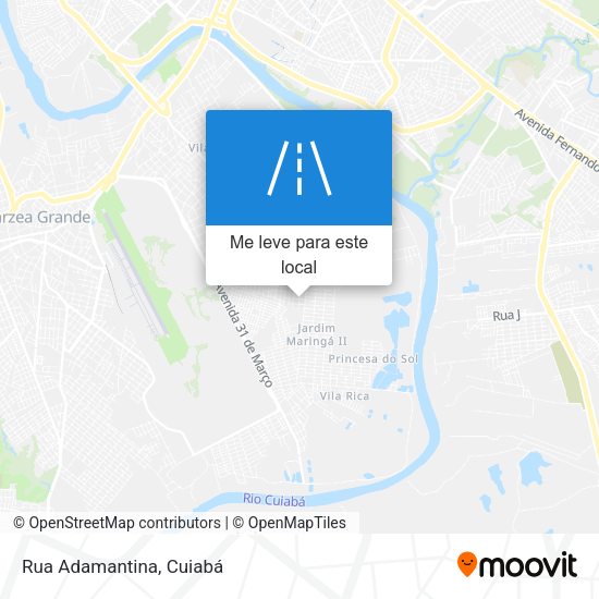 Rua Adamantina mapa