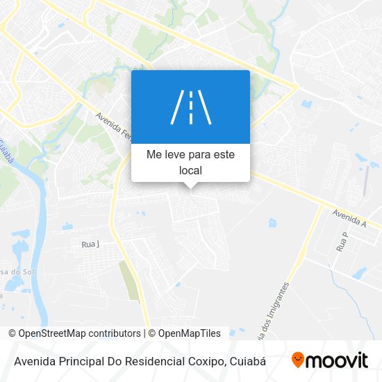 Avenida Principal Do Residencial Coxipo mapa