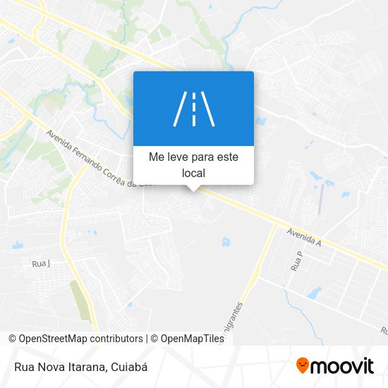 Rua Nova Itarana mapa