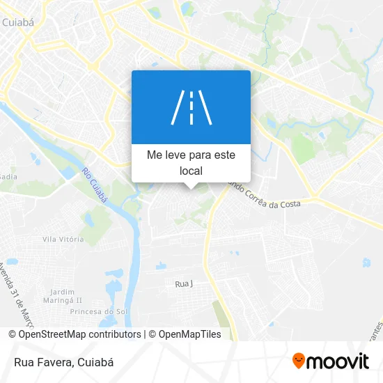 Rua Favera mapa
