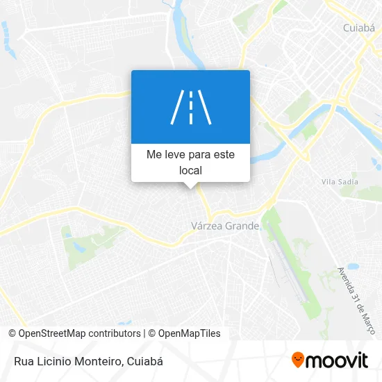 Rua Licinio Monteiro mapa