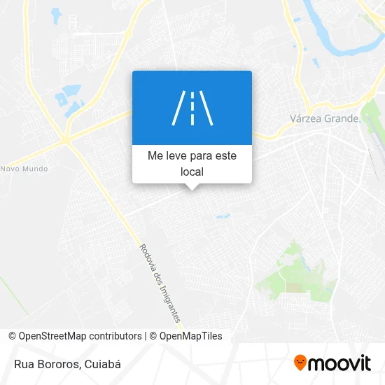 Rua Bororos mapa