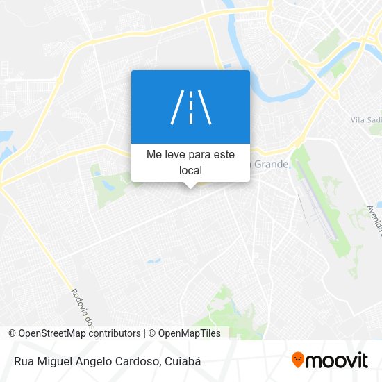 Rua Miguel Angelo Cardoso mapa