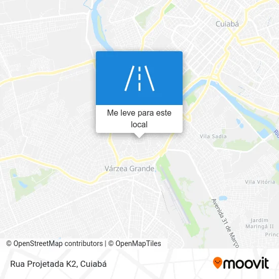 Rua Projetada K2 mapa