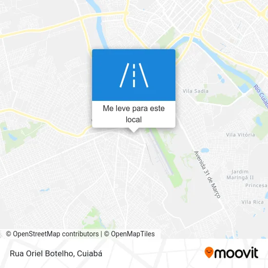 Rua Oriel Botelho mapa