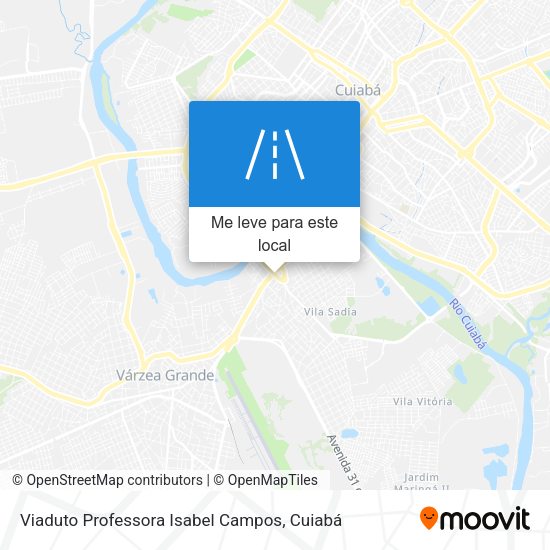 Viaduto Professora Isabel Campos mapa
