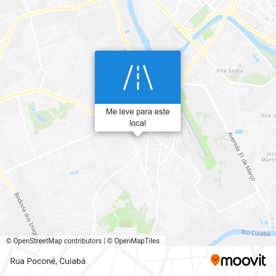 Rua Poconé mapa