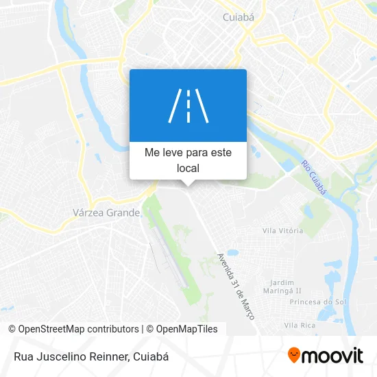 Rua Juscelino Reinner mapa