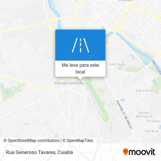 Rua Generoso Tavares mapa