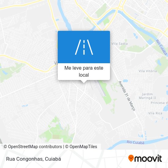 Rua Congonhas mapa