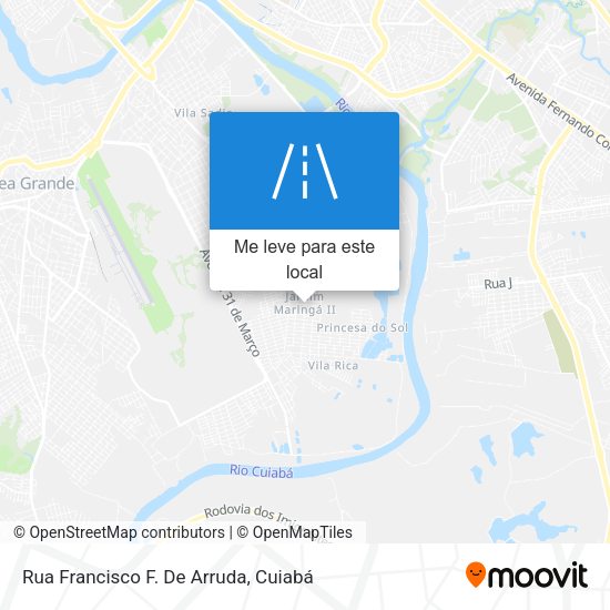 Rua Francisco F. De Arruda mapa