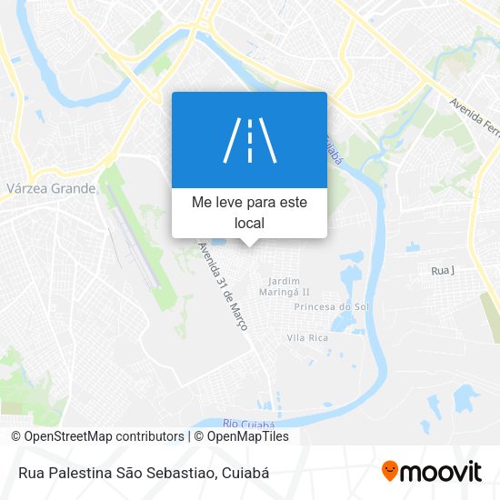 Rua Palestina São Sebastiao mapa