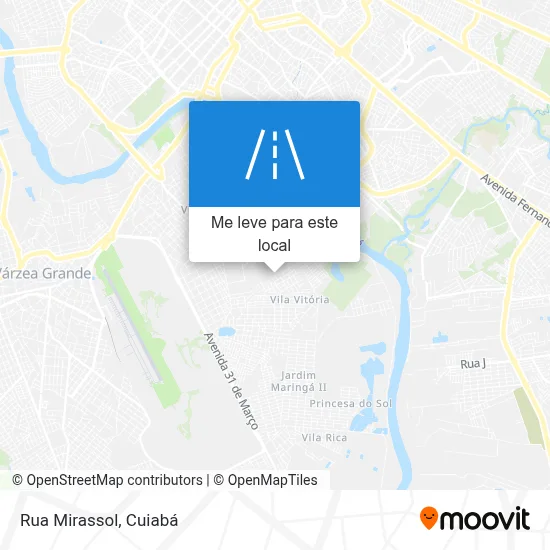 Rua Mirassol mapa