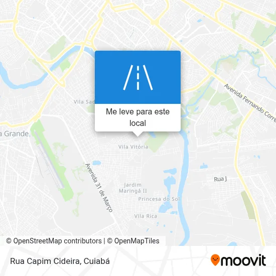 Rua Capim Cideira mapa