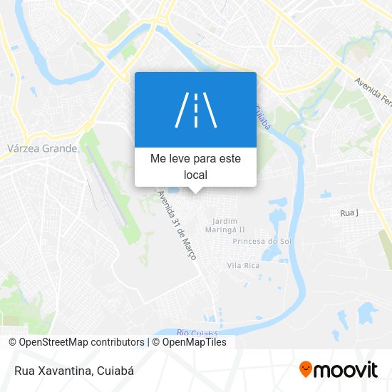 Rua Xavantina mapa