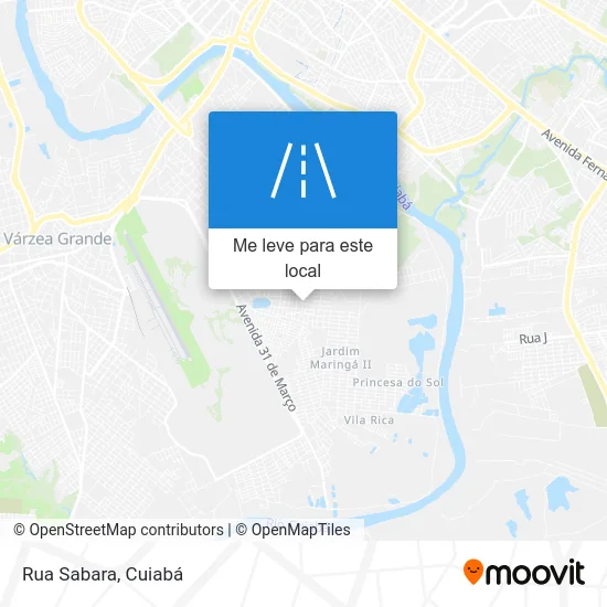 Rua Sabara mapa