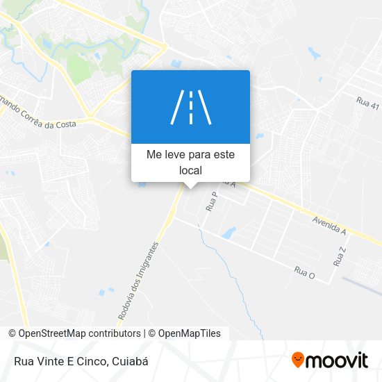 Rua Vinte E Cinco mapa