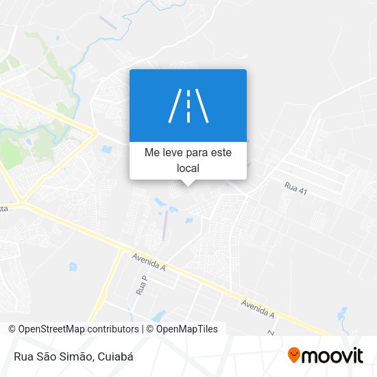 Rua São Simão mapa